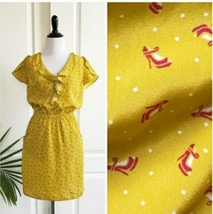 Jessica Simpson Ruffle Dress Ellington Shoe Print